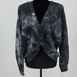 JoyLab Black Tie-Dye Sweatshirt